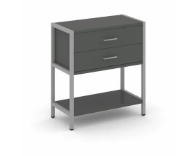 Односекционный стеллаж двухярусный с ящиками 810х400х879 Shelf System images