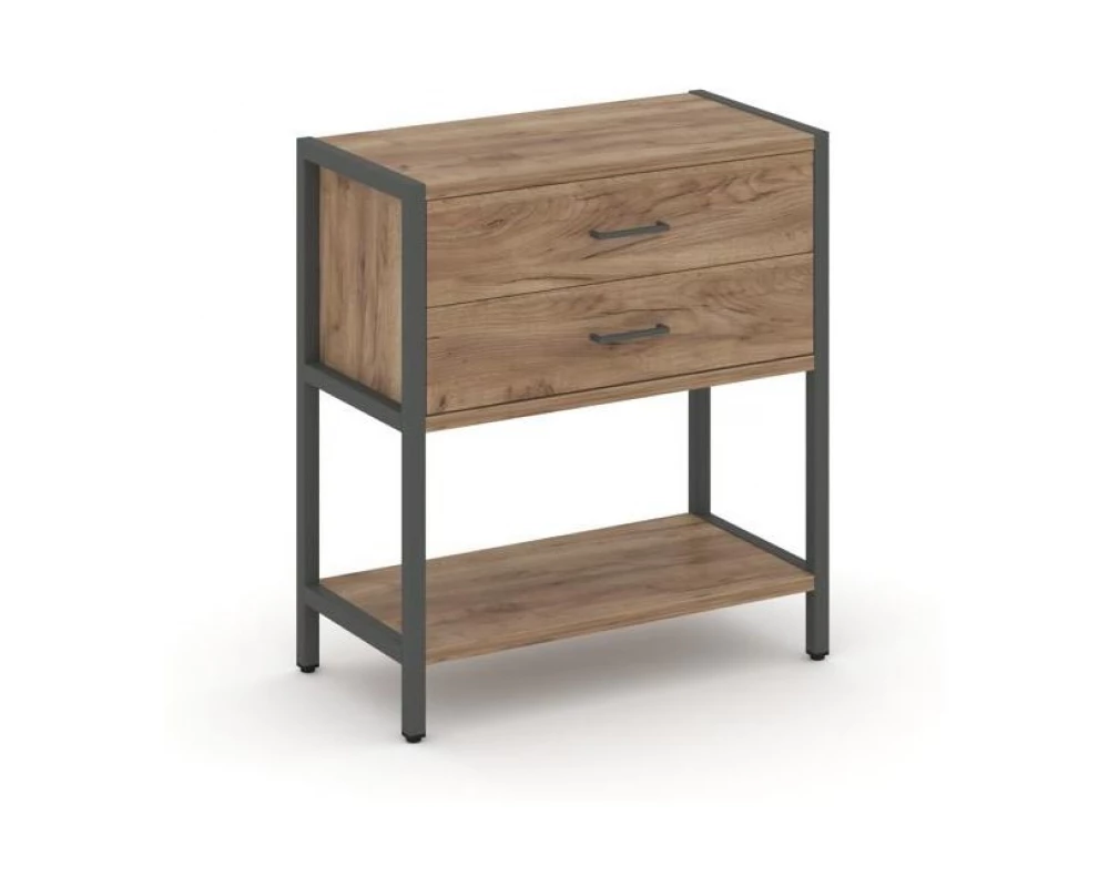 Односекционный стеллаж двухярусный с ящиками 810х400х879 Shelf System