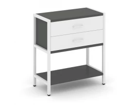 Односекционный стеллаж двухярусный с ящиками 810х400х879 Shelf System images