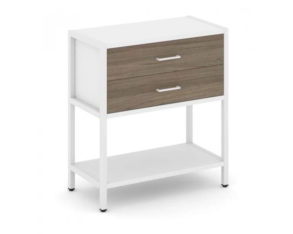 Односекционный стеллаж двухярусный с ящиками 810х400х879 Shelf System