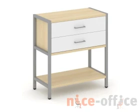 Односекционный стеллаж двухярусный с ящиками 810х400х879 Шелф Систем / Shelf System images
