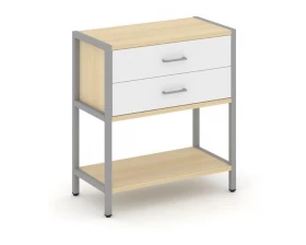 Односекционный стеллаж двухярусный с ящиками 810х400х879 Shelf System images