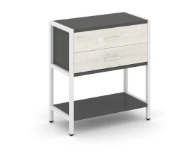 Односекционный стеллаж двухярусный с ящиками 810х400х879 Shelf System images