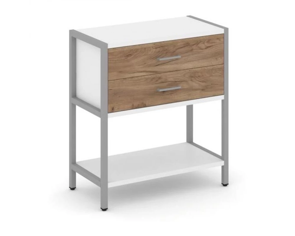 Односекционный стеллаж двухярусный с ящиками 810х400х879 Shelf System