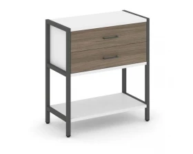 Односекционный стеллаж двухярусный с ящиками 810х400х879 Shelf System images