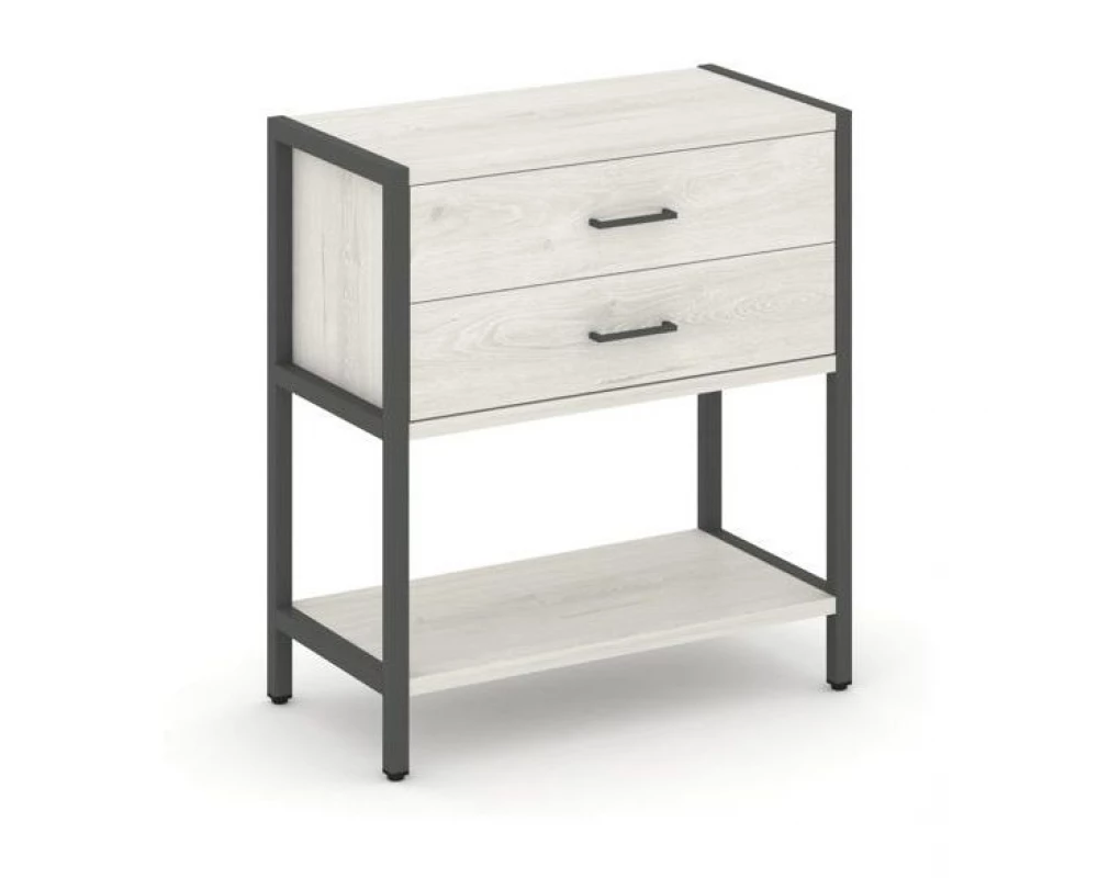 Односекционный стеллаж двухярусный с ящиками 810х400х879 Shelf System