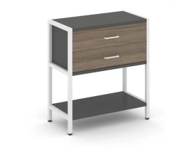 Односекционный стеллаж двухярусный с ящиками 810х400х879 Shelf System images