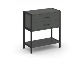 Односекционный стеллаж двухярусный с ящиками 810х400х879 Shelf System images