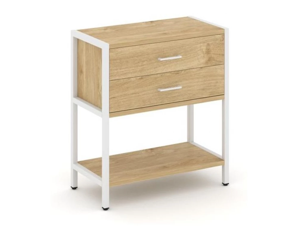 Односекционный стеллаж двухярусный с ящиками 810х400х879 Shelf System