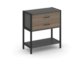 Односекционный стеллаж двухярусный с ящиками 810х400х879 Shelf System images