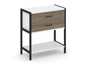 Односекционный стеллаж двухярусный с ящиками 810х400х879 Shelf System images