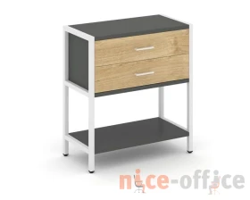 Односекционный стеллаж двухярусный с ящиками 810х400х879 Шелф Систем / Shelf System images