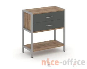 Односекционный стеллаж двухярусный с ящиками 810х400х879 Шелф Систем / Shelf System images