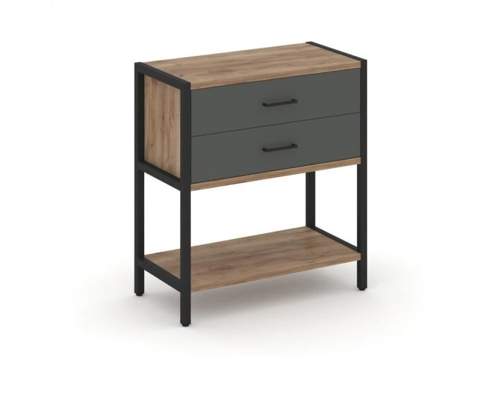 Односекционный стеллаж двухярусный с ящиками 810х400х879 Shelf System