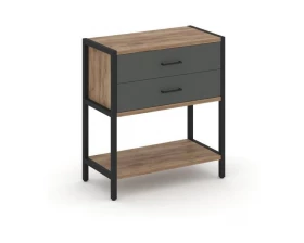 Односекционный стеллаж двухярусный с ящиками 810х400х879 Shelf System images