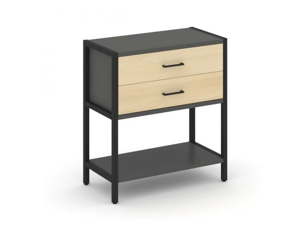 Односекционный стеллаж двухярусный с ящиками 810х400х879 Shelf System