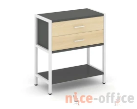 Односекционный стеллаж двухярусный с ящиками 810х400х879 Шелф Систем / Shelf System images