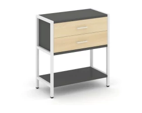 Односекционный стеллаж двухярусный с ящиками 810х400х879 Shelf System images