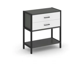 Односекционный стеллаж двухярусный с ящиками 810х400х879 Shelf System images