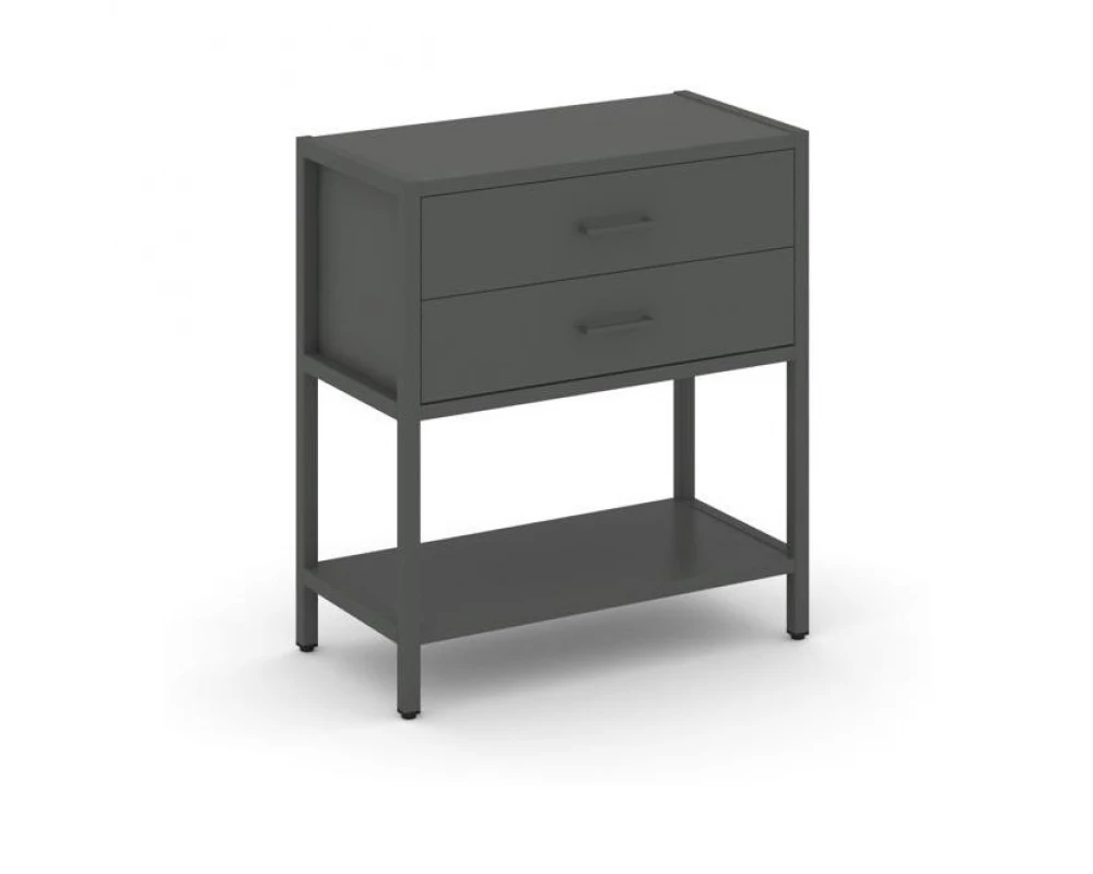 Односекционный стеллаж двухярусный с ящиками 810х400х879 Shelf System