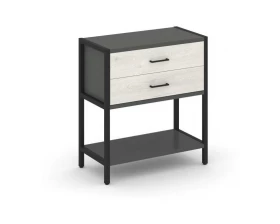 Односекционный стеллаж двухярусный с ящиками 810х400х879 Shelf System images