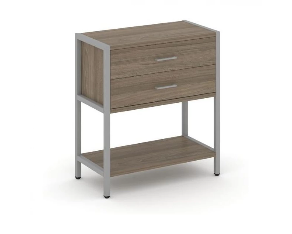 Односекционный стеллаж двухярусный с ящиками 810х400х879 Shelf System