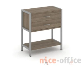 Односекционный стеллаж двухярусный с ящиками 810х400х879 Шелф Систем / Shelf System images