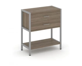 Односекционный стеллаж двухярусный с ящиками 810х400х879 Shelf System images