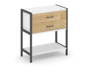 Односекционный стеллаж двухярусный с ящиками 810х400х879 Shelf System images