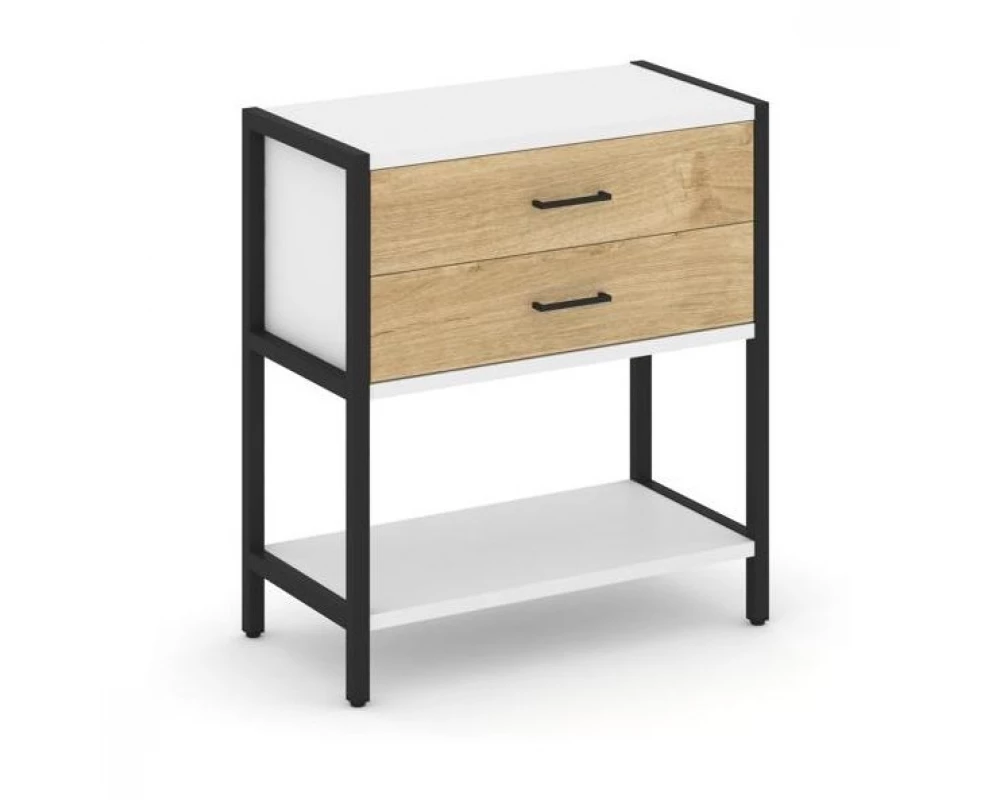 Односекционный стеллаж двухярусный с ящиками 810х400х879 Shelf System