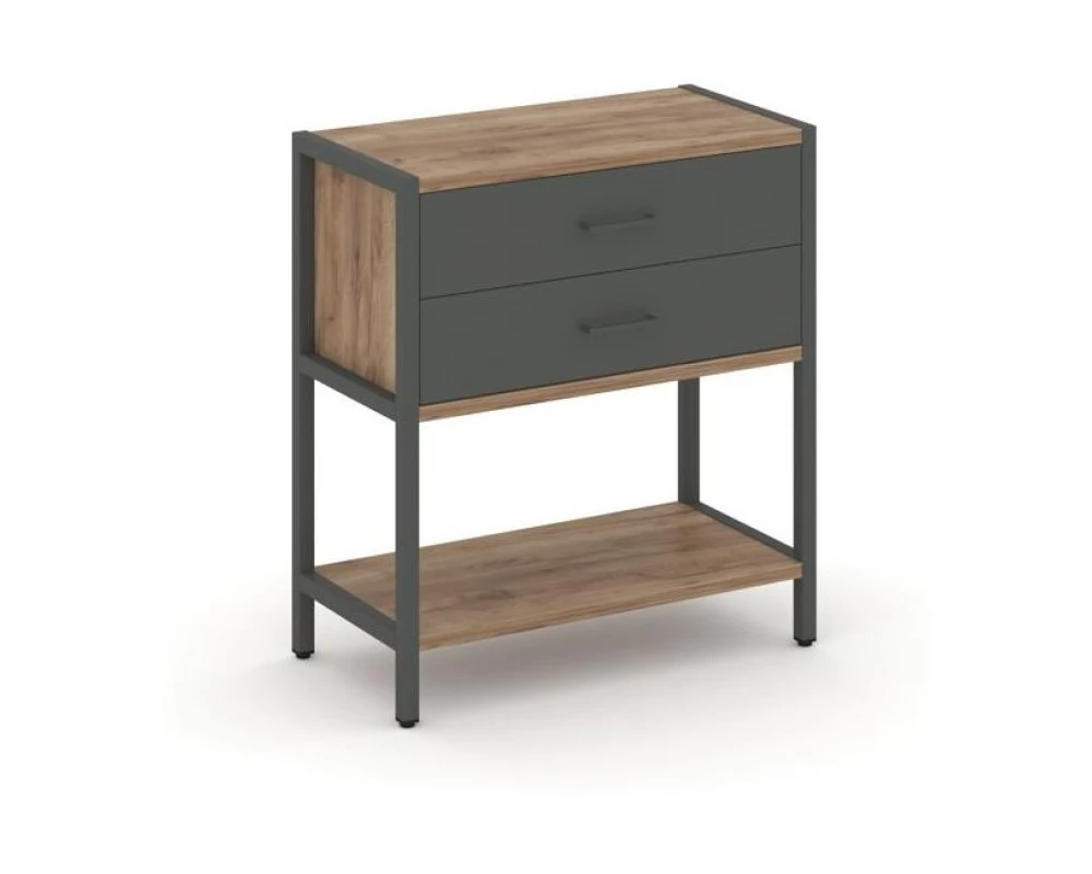 Односекционный стеллаж двухярусный с ящиками 810х400х879 Shelf System