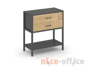 Односекционный стеллаж двухярусный с ящиками 810х400х879 Шелф Систем / Shelf System images