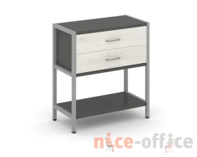 Односекционный стеллаж двухярусный с ящиками 810х400х879 Шелф Систем / Shelf System images