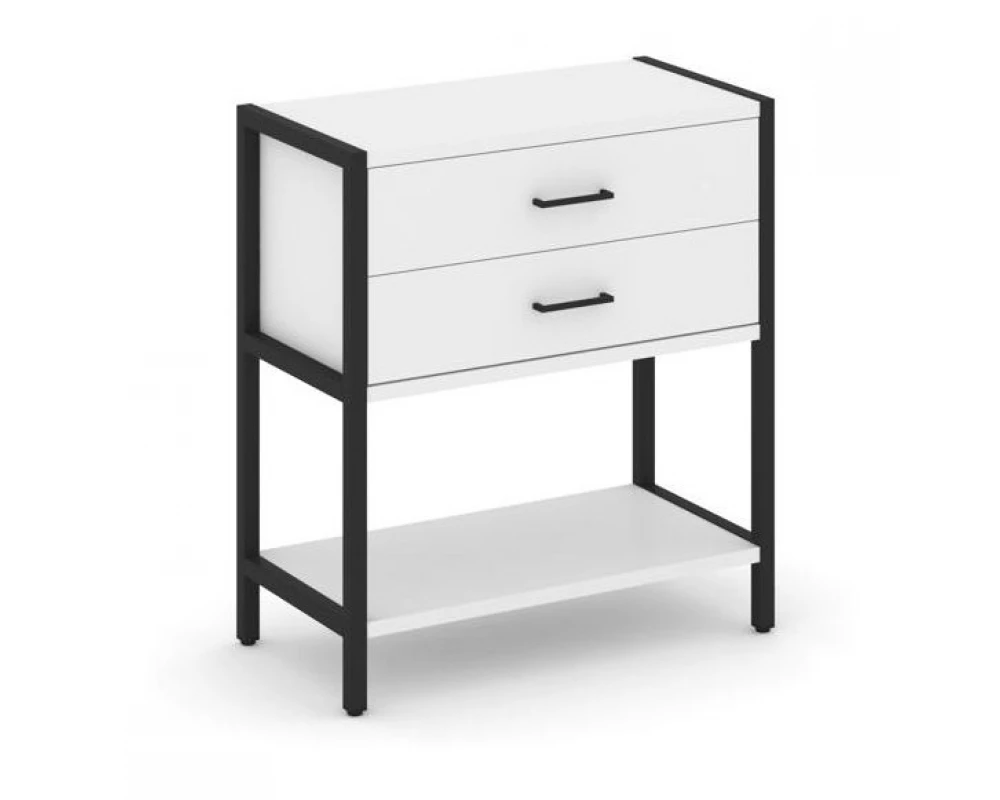 Односекционный стеллаж двухярусный с ящиками 810х400х879 Shelf System