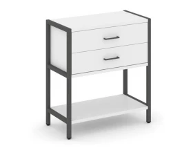 Односекционный стеллаж двухярусный с ящиками 810х400х879 Shelf System images