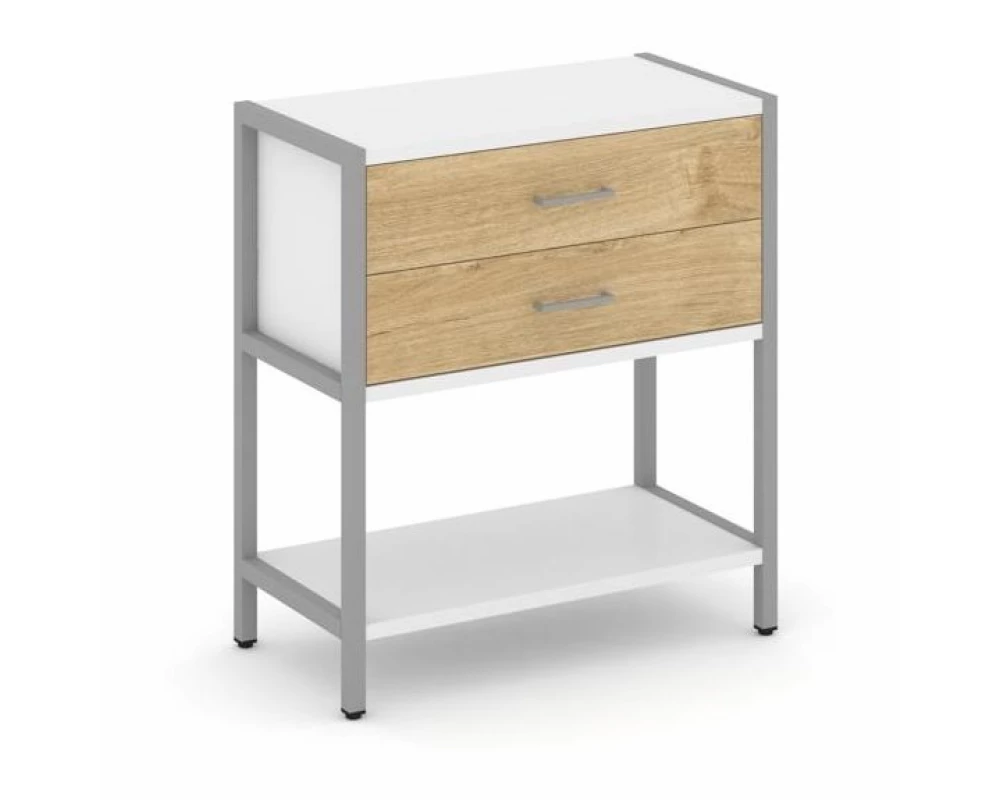 Односекционный стеллаж двухярусный с ящиками 810х400х879 Shelf System