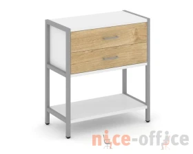Односекционный стеллаж двухярусный с ящиками 810х400х879 Шелф Систем / Shelf System images