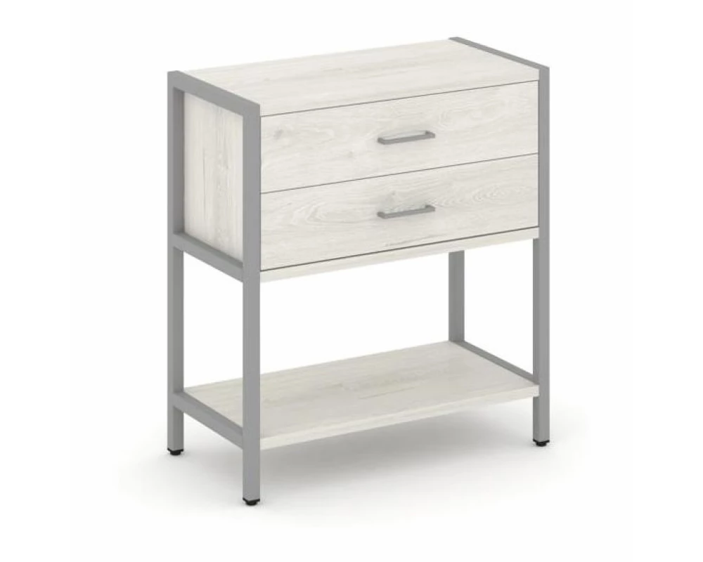 Односекционный стеллаж двухярусный с ящиками 810х400х879 Shelf System