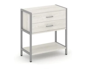 Односекционный стеллаж двухярусный с ящиками 810х400х879 Shelf System images