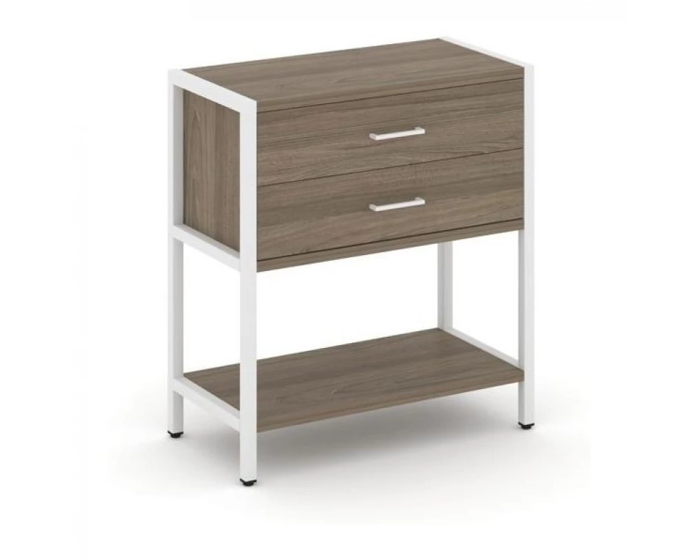 Односекционный стеллаж двухярусный с ящиками 810х400х879 Shelf System