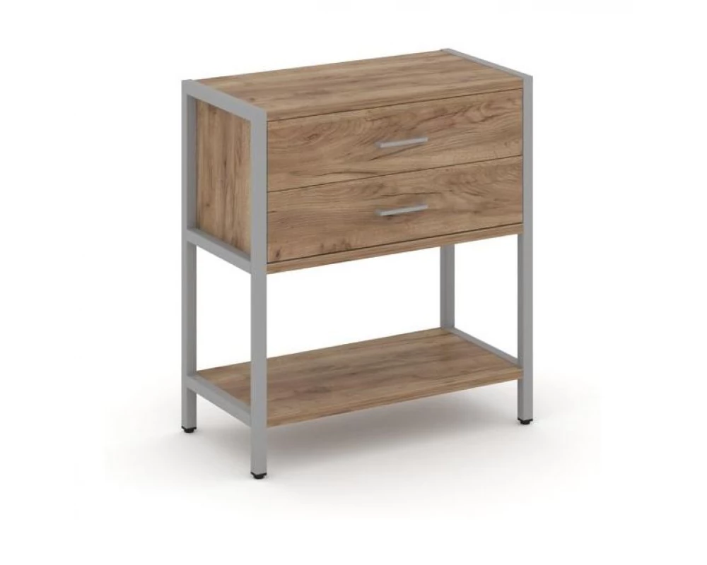 Односекционный стеллаж двухярусный с ящиками 810х400х879 Shelf System