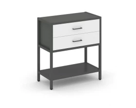 Односекционный стеллаж двухярусный с ящиками 810х400х879 Shelf System images