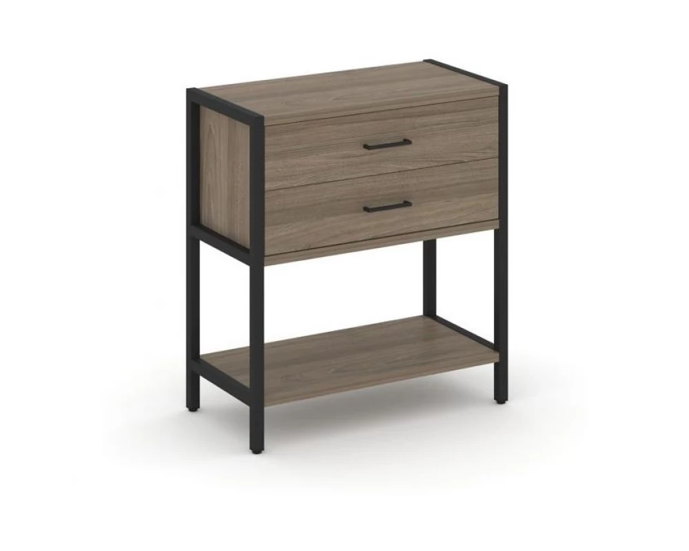 Односекционный стеллаж двухярусный с ящиками 810х400х879 Shelf System