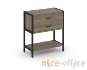 Односекционный стеллаж двухярусный с ящиками 810х400х879 Шелф Систем / Shelf System images