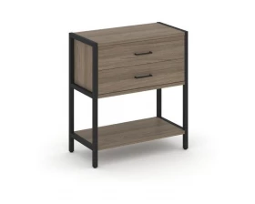 Односекционный стеллаж двухярусный с ящиками 810х400х879 Shelf System images