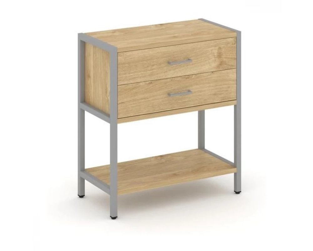 Односекционный стеллаж двухярусный с ящиками 810х400х879 Shelf System