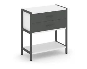 Односекционный стеллаж двухярусный с ящиками 810х400х879 Shelf System images