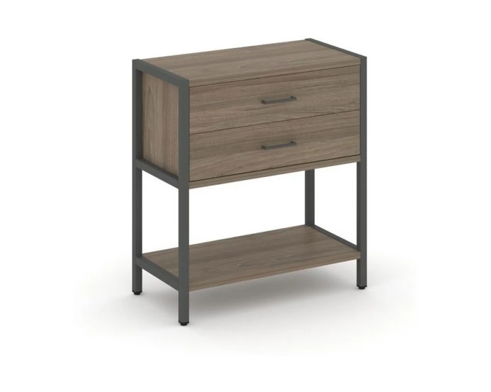 Односекционный стеллаж двухярусный с ящиками 810х400х879 Shelf System