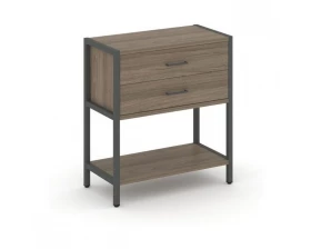 Односекционный стеллаж двухярусный с ящиками 810х400х879 Shelf System images