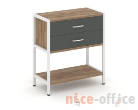 Односекционный стеллаж двухярусный с ящиками 810х400х879 Шелф Систем / Shelf System images